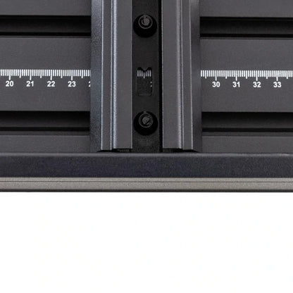 Measuring strip printed on inner edge of the platform