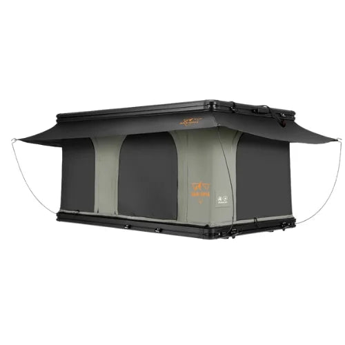 san hima Roof top tent with dark gray and black color scheme on a white background