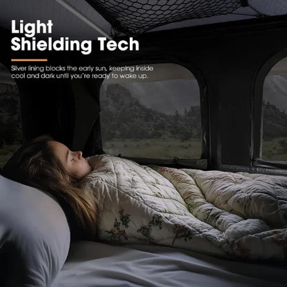 San Hima Gibb Pop Up Rooftop Tent - 360° View Straight Pop Up RTT