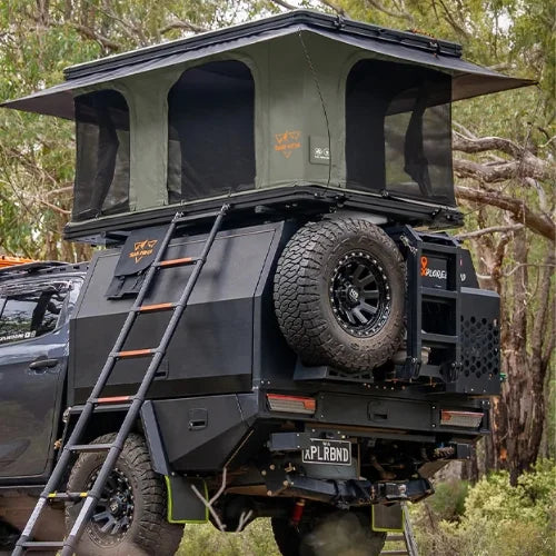 San Hima Gibb Pop Up Rooftop Tent - 360° View Straight Pop Up RTT