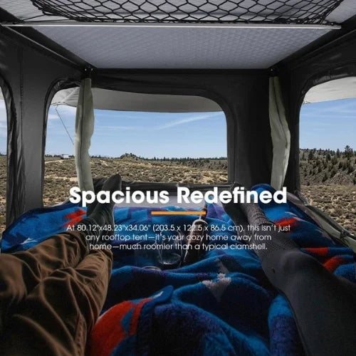 San Hima Gibb Pop Up Rooftop Tent - 360° View Straight Pop Up RTT
