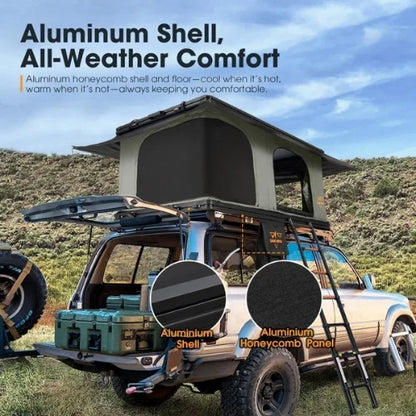San Hima Gibb Pop Up Rooftop Tent - 360° View Straight Pop Up RTT