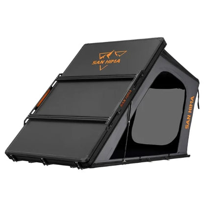 San Hima Hotham Aluminum Rooftop Tent - Lightweight Triangle RTT grey colour on white background