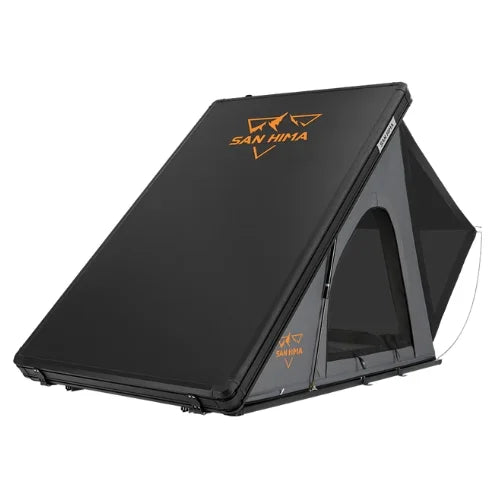 San Hima Hotham Lite Aluminum Rooftop Tent - Lightweight Slim Clamshell Tent grey colour on white background