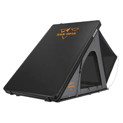 San Hima Hotham Lite Aluminum Rooftop Tent - Lightweight Slim Clamshell Tent grey colour on white background