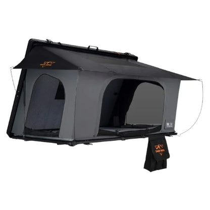 unfolded san hima kalbarri side gen 2 rooftop tent on white background
