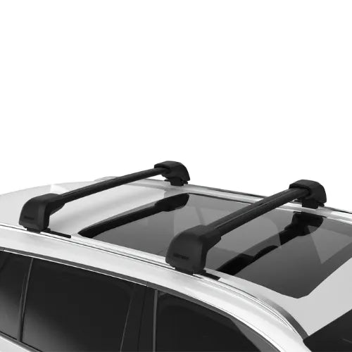 Car roof rack system on a white background