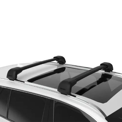 Car roof rack system on a white background