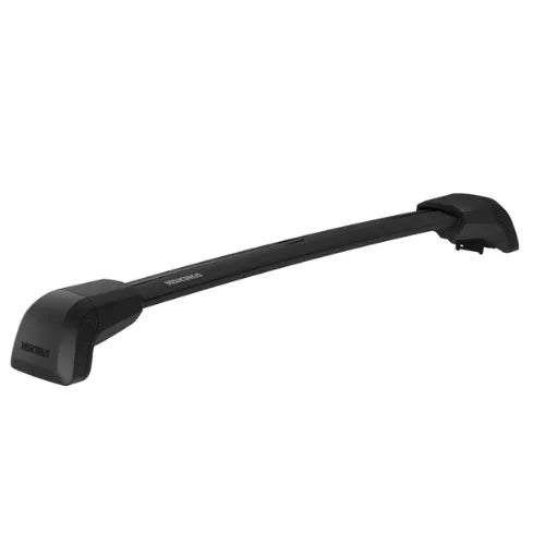 Black car roof rack on a white background