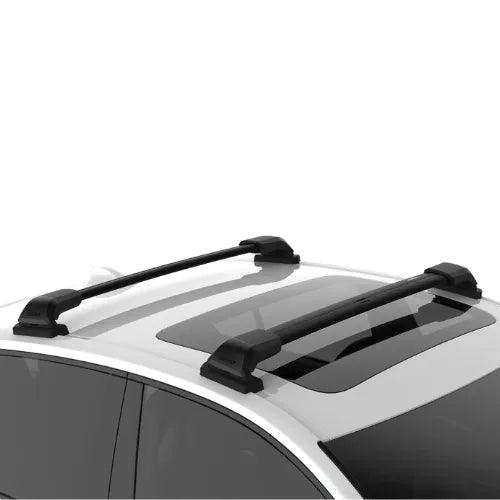 Car roof rack system on a white background
