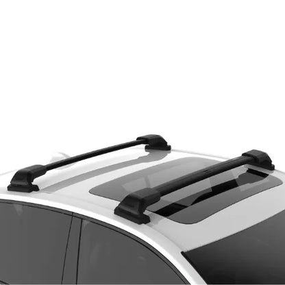 Car roof rack system on a white background