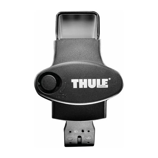 Front view of a single Thule 450 CrossRoad Foot, showing branding and locking mechanism area