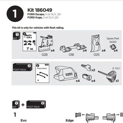 Thule Fit Kit 186049