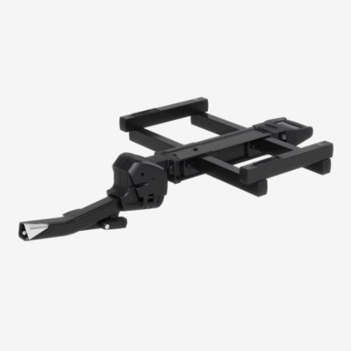 Thule Arcos Tilt Platform frame showing tool-free AutoAttach mounting system for the 2" receiver