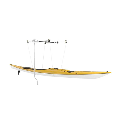 Thule MultiLift Ceiling Hoist holding a Kayak