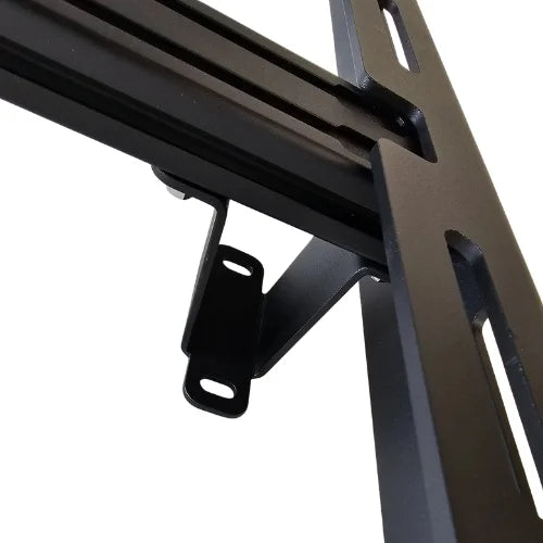 mounting feet of of platform rack for truck cap with white background