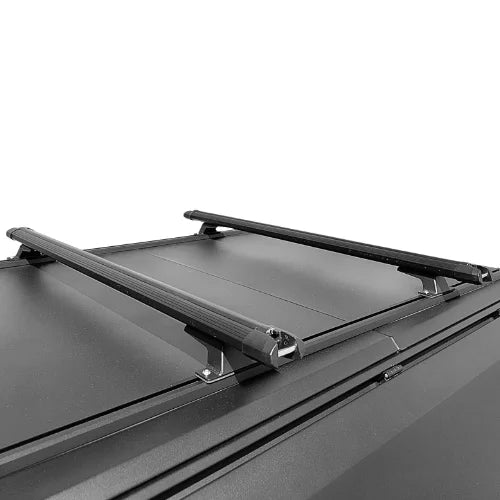 Truck Cap Canopy Rack installed on a gullwind truck cap with white background
