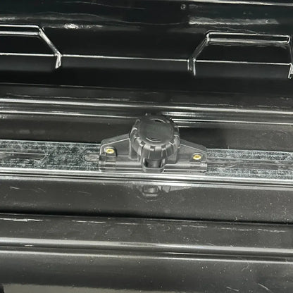 Interior detail of AO alpine cargo box highlighting reinforced base and tie-down points