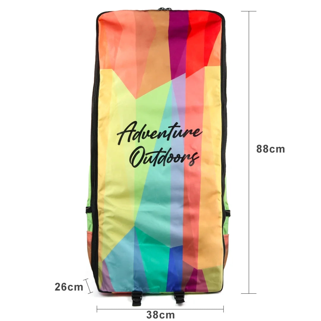 Dimension diagram showing AO XXL backpack size of 88cm height, 38cm width, and 26cm depth.