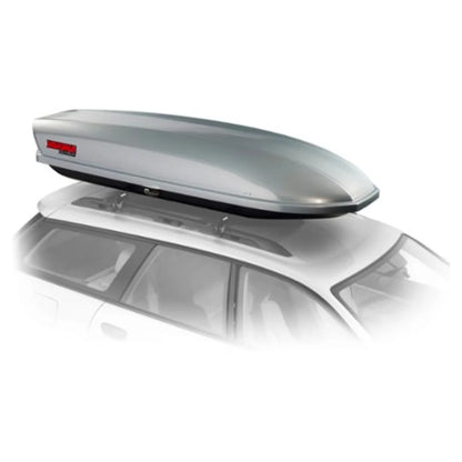 Yakima SkyBox Pro grey on car roof