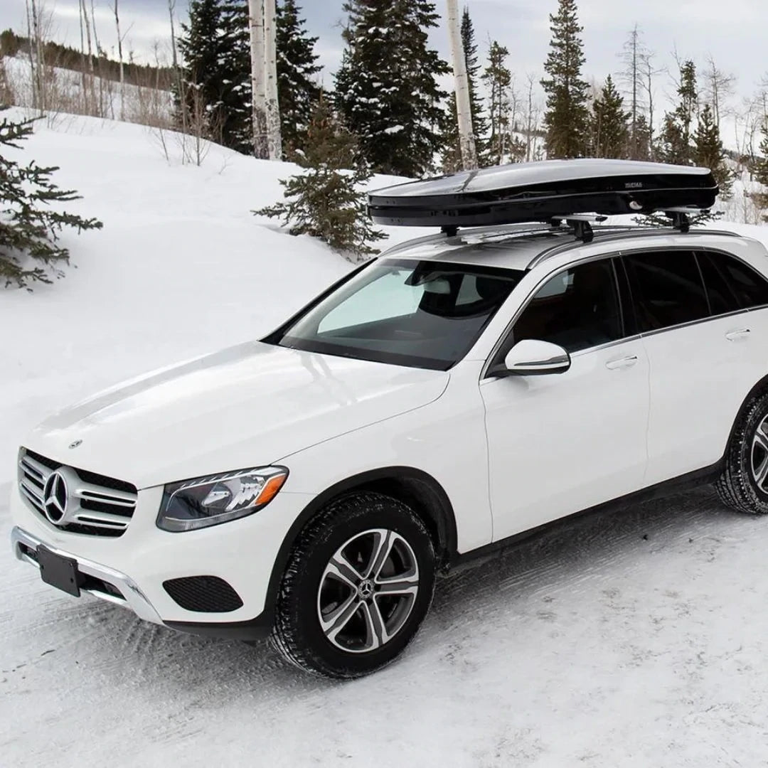 Yakima GrandTour Lo on car parked in the snow
