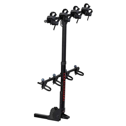 yakima hangtight 4 vertical hitch bike rack on a white background