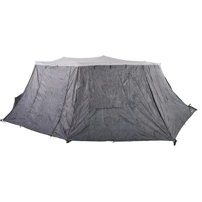 Gray camping tent on a white background