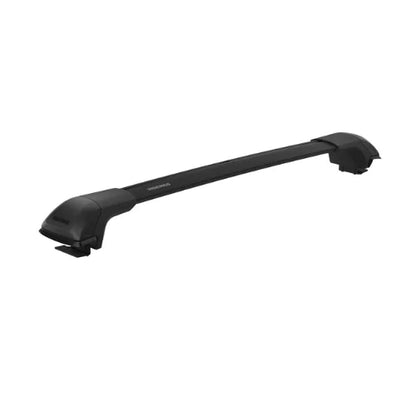 Black car roof rack on a white background