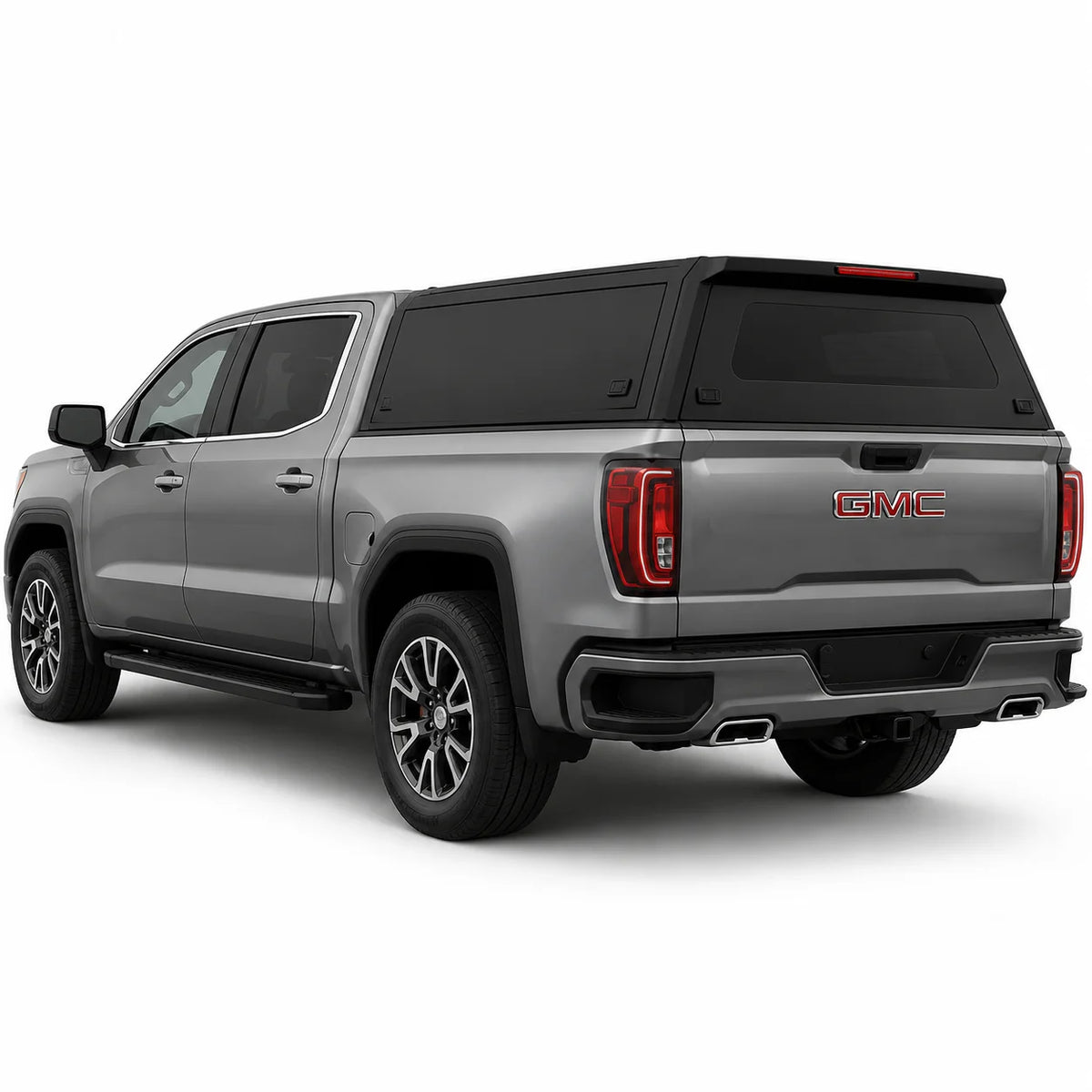truck with canopy in white background