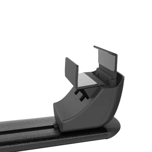 Close-up of AetherBars AO T-slot channel with rubber infill for smooth accessory mounting on roof rack crossbar.