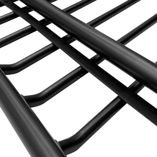Detail of Alloy AO Large roof rack basket alloy steel floor bars and reinforced cross supports for heavy cargo loads