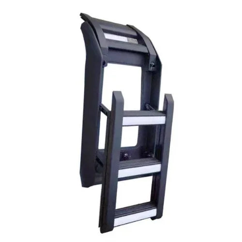 Aluminum alloy truck side ladder partially extended for universal pickup fit