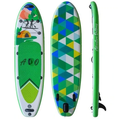 AO Kelp stand up paddleboard top bottom and side profile views