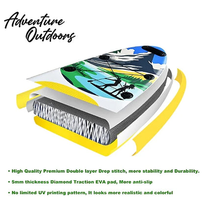 AO Sunny inflatable paddleboard double layer drop stitch construction for stability and durability