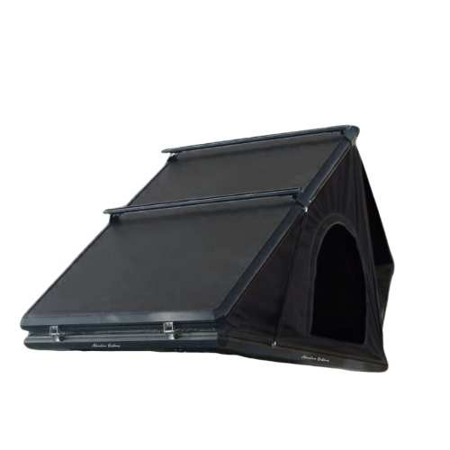 2025 Cocoon AO Rooftop Tent closed A-frame design showing aerodynamic aluminum hard shell