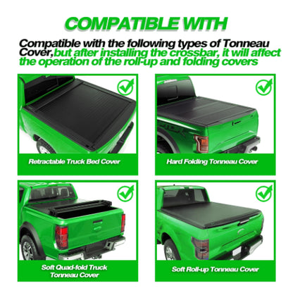 Compatible with retractable, hard folding, quad-fold, and soft roll-up tonneau covers