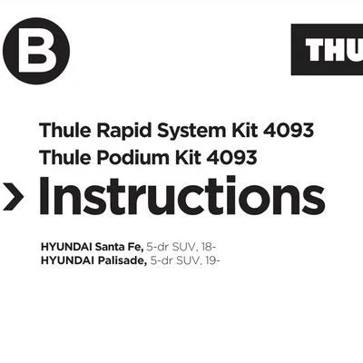 Thule Fit Kit 4093 chart