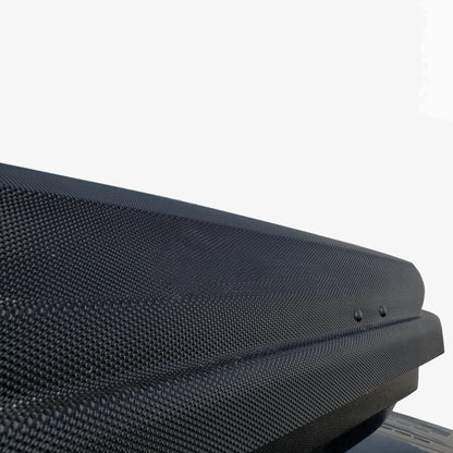 Close-up of Galaxy logo and textured cargo box surface