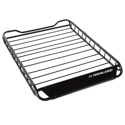 Highland U-Venture steel rooftop cargo basket on white background showing full rectangular structure and wind fairing