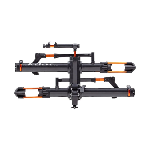 Küat NV 2.0 hitch bike rack 1.25-inch orange configuration with dual bike trays