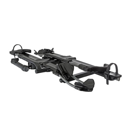 Küat NV 2.0 hitch bike rack flat open black version with dual trays