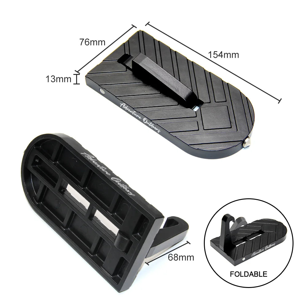 Diagram of AO door step dimensions and folding design