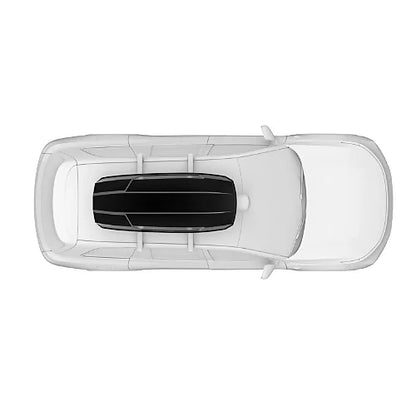 Roahtrip Titan XC213B 450L roof cargo box mounted on vehicle from top view