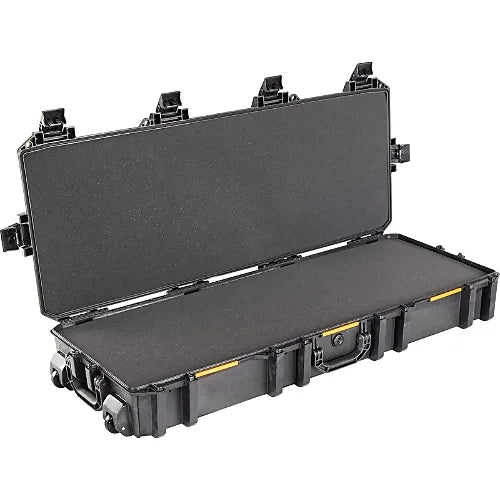 Open Pelican V730 Vault Tactical Rifle Case showing layered foam interior