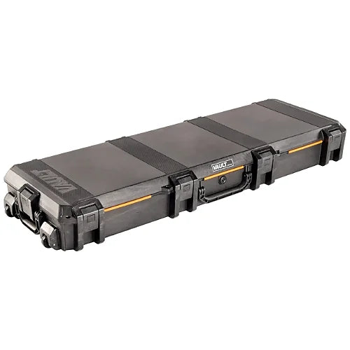 Pelican V800E Vault Equipment Case angled top view with yellow latches