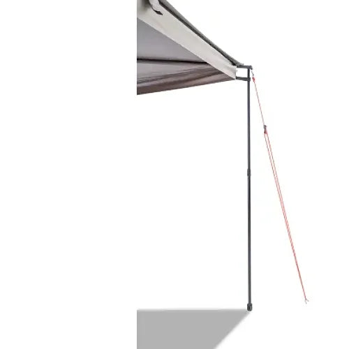 Adjustable awning leg and moulded foot setup