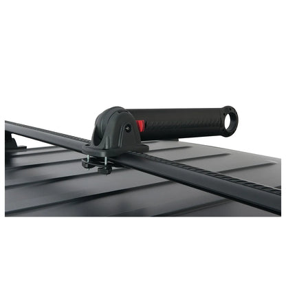 Rhino-Rack Nautic Stack folded down on roof rack crossbars