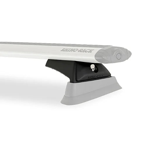 Side profile of Rhino-Rack RCL Locking Leg installed on roof bar with sleek design