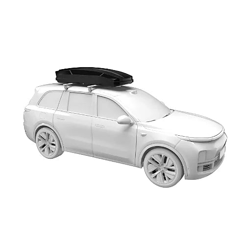 Roahtrip Titan XC213B black roof box mounted on SUV for extra vehicle cargo storage