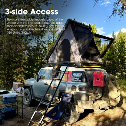 San Hima Hotham Lite GEN 2 Aluminum Rooftop Tent - Lightweight Slim Triangle Tent